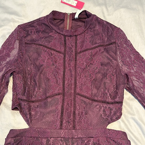 NWT XHILARATION purple romper size medium - Picture 7 of 14